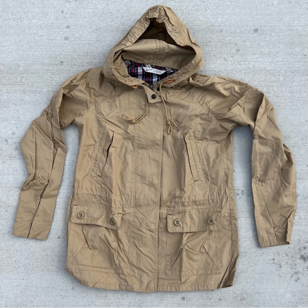Vintage Woolrich Mist Lightweight Jacket Mens Size Medium Khaki Beige 4 Pockets